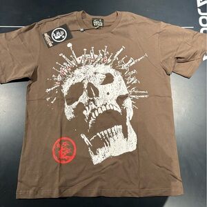 Hellstar Studios Crowned Skull Tee Washed Brown
